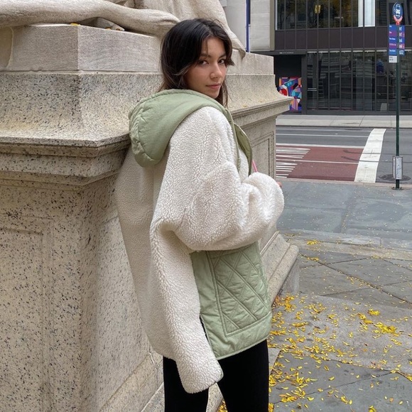 Zara Jackets & Blazers - Zara Sherpa Teddy Quilted Mix Hooded Coat